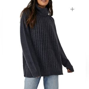 Free People Big City Turtleneck Knit Sweater